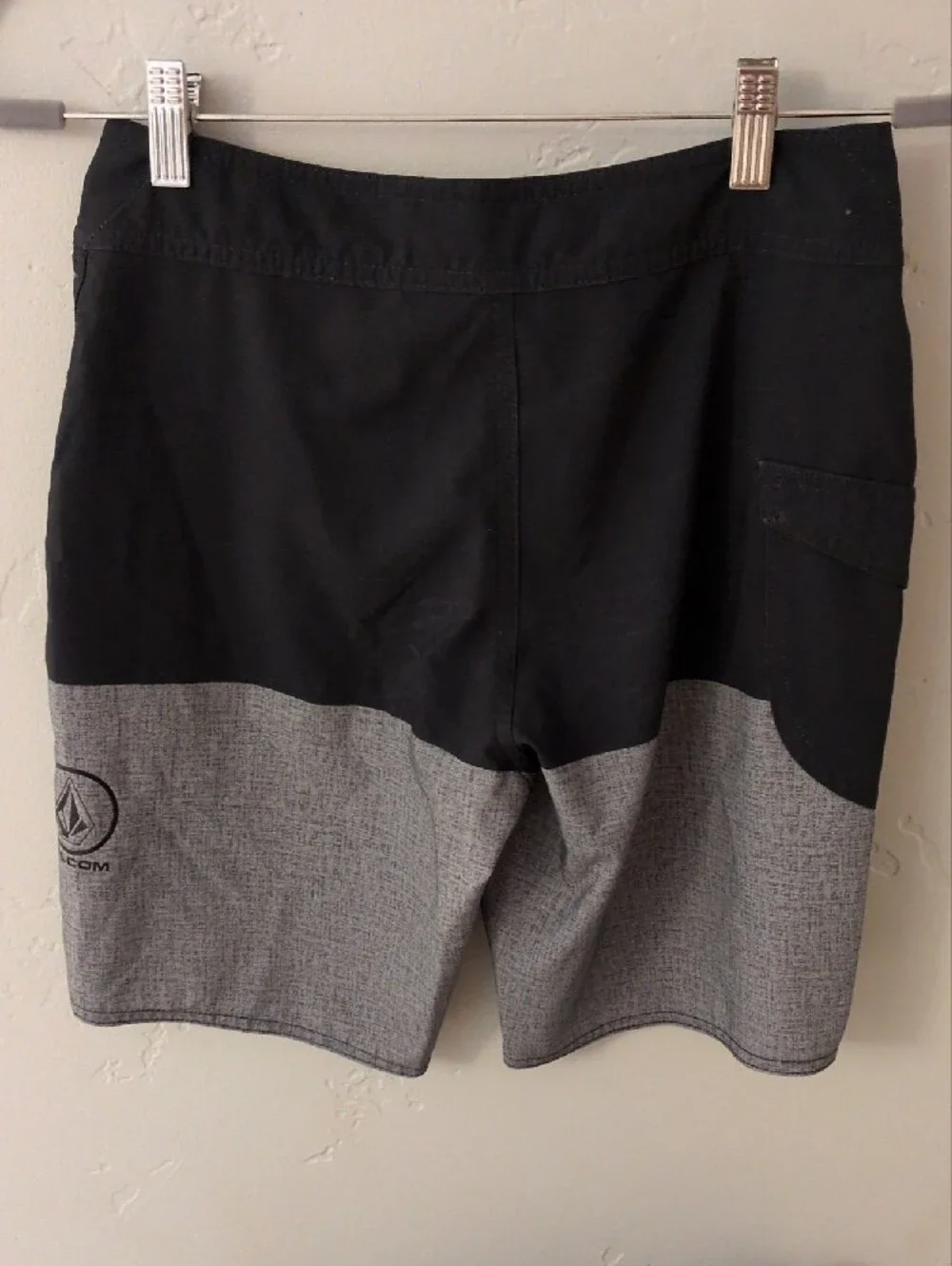 Boys' Volcom Black and Gray Board Shorts